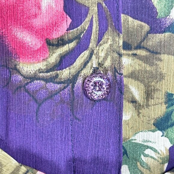 Robbie Bee Purple Animal & Floral Print Dress 6 - Picture 9 of 11